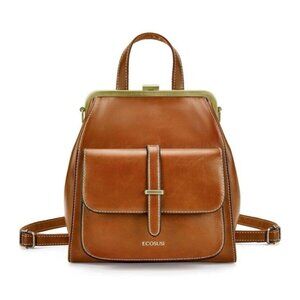 Small Backpack Purse PU Leather Mini Backpack Travel Casual Ladies Shoulder Bag